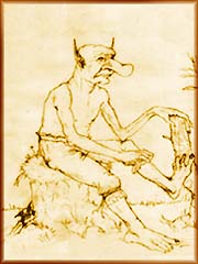 
Gnome seated on stump