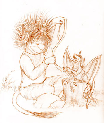 Dunkers with a baby dragon