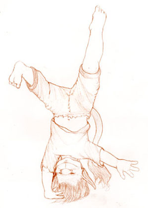 Dunkers Troll- standing on her hands!